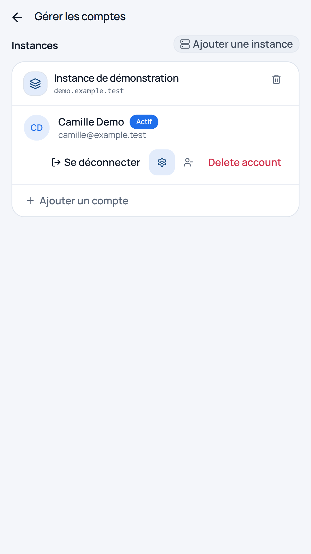 Pingoid account and instance settings
